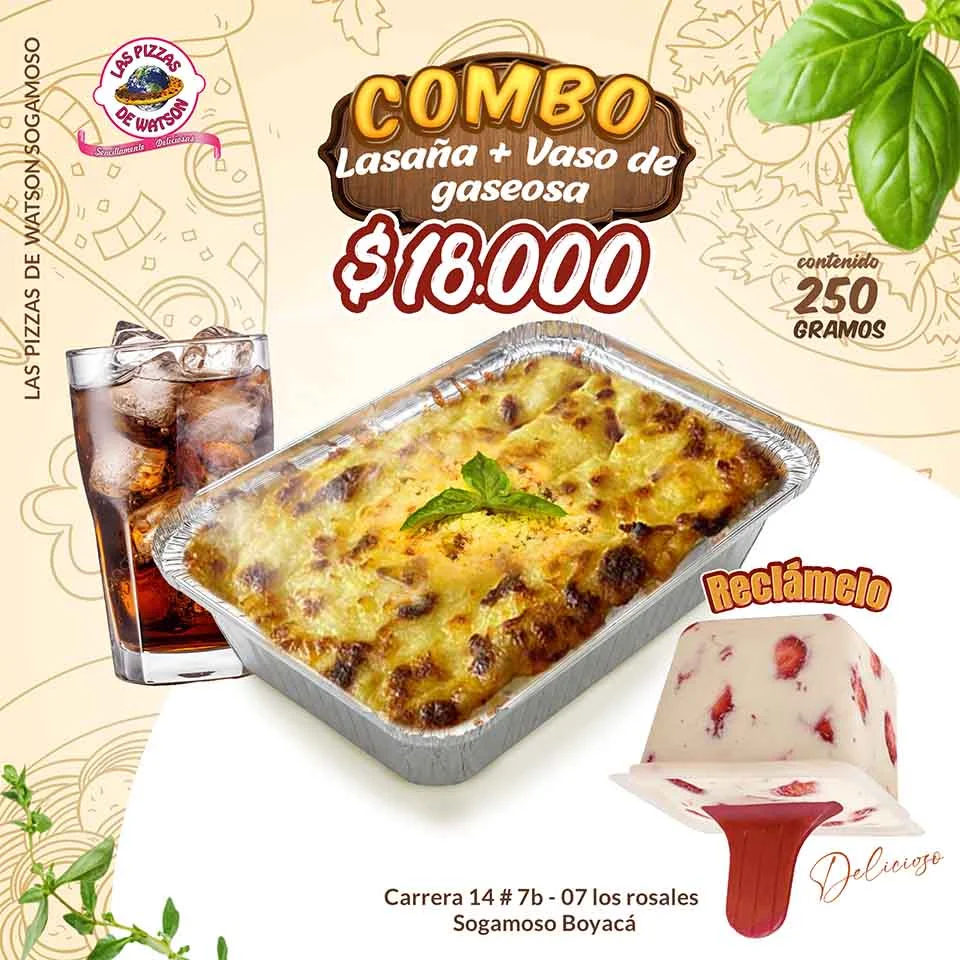 Combo lasaña personal